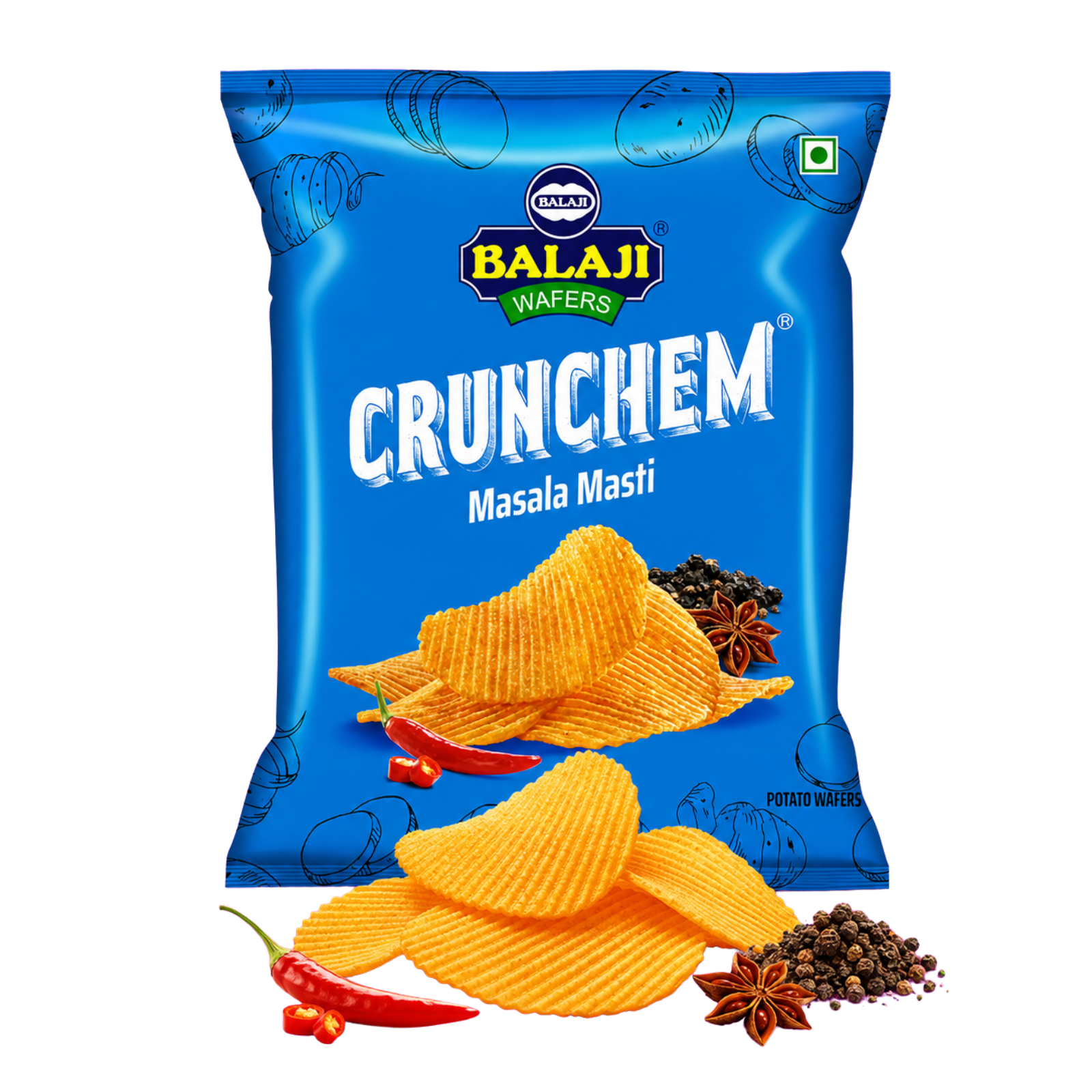 Balaji Masala Masti Chips 150g