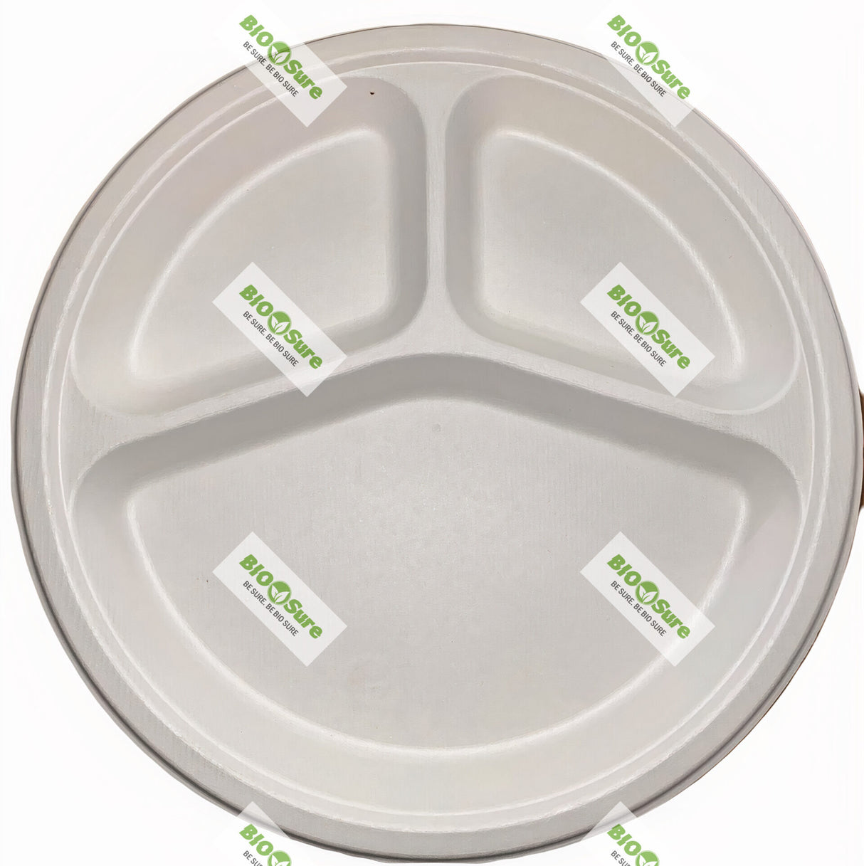 BioSure 3 Compartment Round Plate