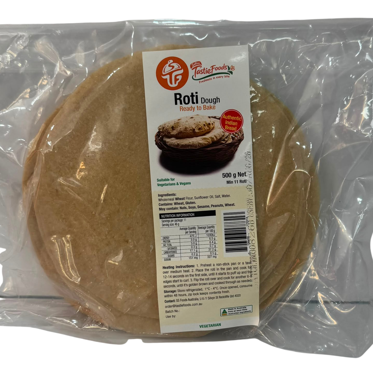 Tastie Foods Roti Pack
