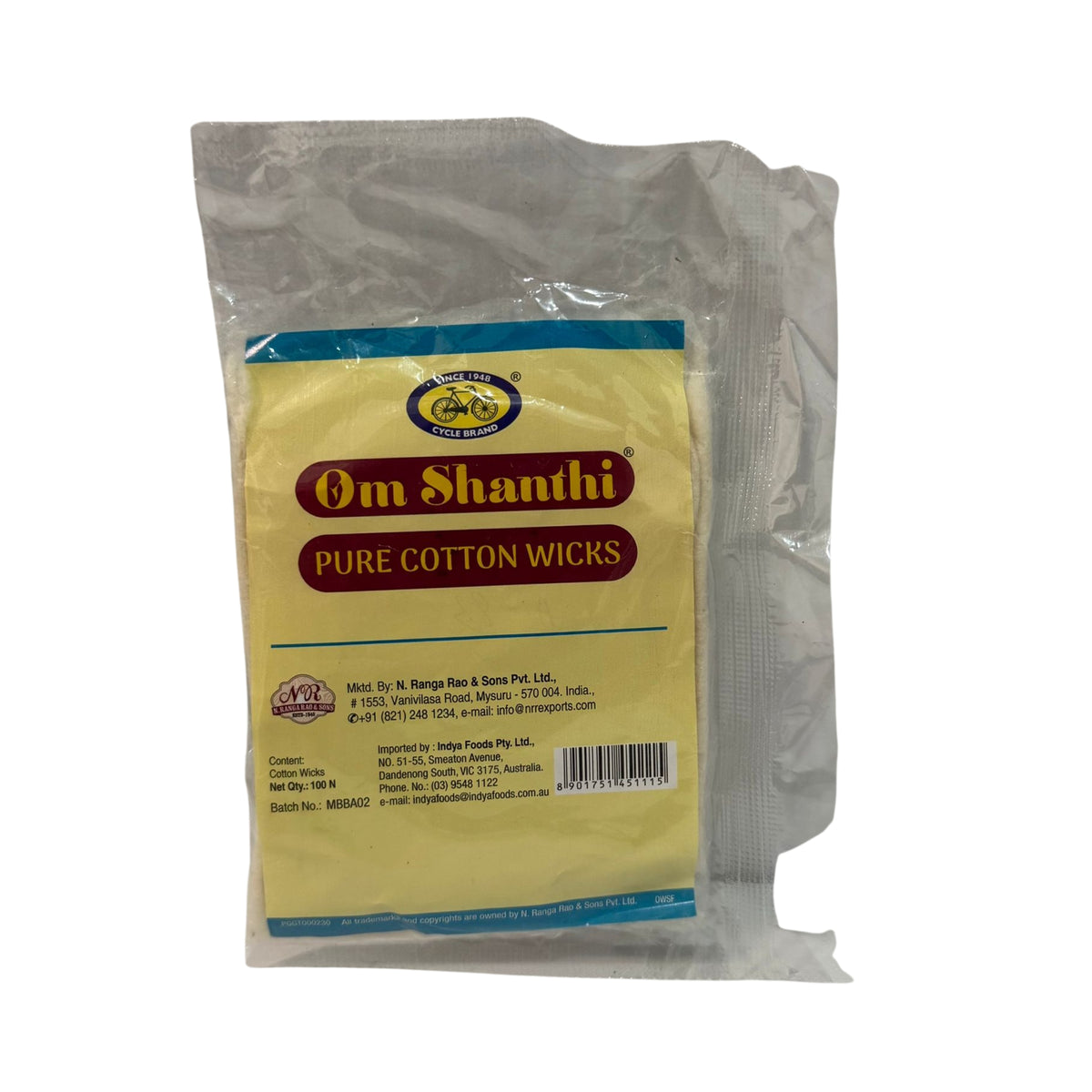 Om Shanti Pure Cotton Wicks